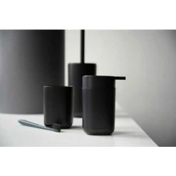 WENKO Distributeur Savon Liquide Design Davos, Capacité De 350 Ml, Plastique Sans BPA, 9,8x13x7,8 Cm, Noir Mat 7 WENKO Distributeur Savon Liquide Design Davos, Capacité De 350 Ml, Plastique Sans BPA, 9,8x13x7,8 Cm, Noir Mat -WENKO Soldes 34038614 3