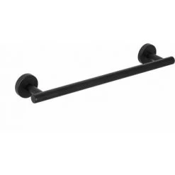 WENKO Porte Serviette Mural Bosio, Barre Porte Serviette Murale Fixation Murale Inclus, Acier Inoxydable, 40x5,5x7 Cm, Noir Mat -WENKO Soldes 34038623 3