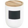 WENKO Boite De Conservation Waia, Avec Couvercle Hermétique En Bambou, Conservation Vrac, Avec étiquette Ardoise, Capacité 0,8L, Céramique - Bambou, Ø 11x14,5 Cm, Blanc - Marron 2 WENKO Boite De Conservation Waia, Avec Couvercle Hermétique En Bambou, Conservation Vrac, Avec étiquette Ardoise, Capacité 0,8L, Céramique - Bambou, Ø 11x14,5 Cm, Blanc - Marron -WENKO Soldes 34038638 1