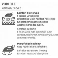 WENKO Housse De Table à Repasser Air Comfort Avec Zone Magiglisse M, Housse De Repassage Centrale Vapeur, Rembourrage 5 Couches Et Revêtement Aluminium, Eco-Tex Standard, 125x40 Cm, Bleu 10 WENKO Housse De Table à Repasser Air Comfort Avec Zone Magiglisse M, Housse De Repassage Centrale Vapeur, Rembourrage 5 Couches Et Revêtement Aluminium, Eco-Tex Standard, 125x40 Cm, Bleu -WENKO Soldes 34038657 4