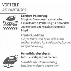 WENKO Nappe De Repassage Vapeur Air Comfort Repassage Rapide, Couverture De Repassage Avec Rembourrage Confort à 5 Couches, Coton Eco-Tex Standard, 130x65 Cm, Bleu - Bleu 10 WENKO Nappe De Repassage Vapeur Air Comfort Repassage Rapide, Couverture De Repassage Avec Rembourrage Confort à 5 Couches, Coton Eco-Tex Standard, 130x65 Cm, Bleu - Bleu -WENKO Soldes 34038660 4