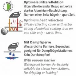 WENKO Nappe De Repassage Vapeur Air Comfort Repassage Rapide, Couverture De Repassage Avec Rembourrage Confort à 5 Couches, Coton Eco-Tex Standard, 130x65 Cm, Bleu - Bleu 11 WENKO Nappe De Repassage Vapeur Air Comfort Repassage Rapide, Couverture De Repassage Avec Rembourrage Confort à 5 Couches, Coton Eco-Tex Standard, 130x65 Cm, Bleu - Bleu -WENKO Soldes 34038660 5