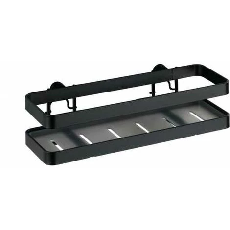 WENKO Etagère à épices Murale Noire Gala, étagère Murale Cuisine Fixation Sans Perçage Avec Adaptateur Turbo-Loc® Inclus, Acier, 22x5,5x7 Cm, Noir Mat 4 WENKO Etagère à épices Murale Noire Gala, étagère Murale Cuisine Fixation Sans Perçage Avec Adaptateur Turbo-Loc® Inclus, Acier, 22x5,5x7 Cm, Noir Mat – Image 2