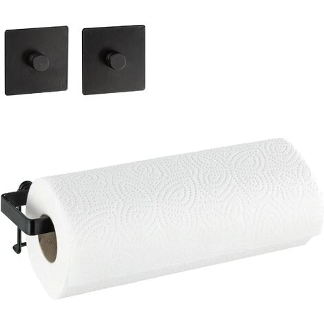 WENKO Porte Essuie-tout Mural Sans Perçage Gala, Porte Sopalin Mural Fixation Sans Perçage Avec Adaptateur Turbo-Loc® Inclus, Acier, 30,5x7x1,5 Cm, Noir Mat 3 WENKO Porte Essuie-tout Mural Sans Perçage Gala, Porte Sopalin Mural Fixation Sans Perçage Avec Adaptateur Turbo-Loc® Inclus, Acier, 30,5x7x1,5 Cm, Noir Mat