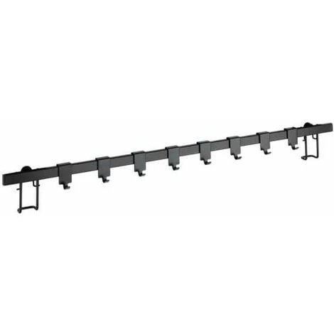 WENKO Barre De Crédence Cuisine Gala, Porte Ustensiles De Cuisine Mural Avec 8 Crochets De Suspension, Fixation Sans Perçage Avec Adaptateur Turbo-Loc® Inclus, Acier, 60x4x2,5 Cm, Noir Mat 4 WENKO Barre De Crédence Cuisine Gala, Porte Ustensiles De Cuisine Mural Avec 8 Crochets De Suspension, Fixation Sans Perçage Avec Adaptateur Turbo-Loc® Inclus, Acier, 60x4x2,5 Cm, Noir Mat – Image 2