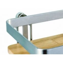 WENKO Étagère Murale Cuisine Premium, Etagère Murale Cuisine Fixation Sans Perçage Avec Adaptateur Turbo-Loc® Inclus, Métal - Bambou, 25x12x5,5 Cm, Marron - Brillant 9 WENKO Étagère Murale Cuisine Premium, Etagère Murale Cuisine Fixation Sans Perçage Avec Adaptateur Turbo-Loc® Inclus, Métal - Bambou, 25x12x5,5 Cm, Marron - Brillant -WENKO Soldes 34038670 3