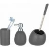 WENKO Accessoire Salle De Bain, Gobelet Brosse à Dent, Distributeur Savon Liquide, Brosse WC, Polaris, Gris Mat 1 WENKO Accessoire Salle De Bain, Gobelet Brosse à Dent, Distributeur Savon Liquide, Brosse WC, Polaris, Gris Mat -WENKO Soldes 34038680 1
