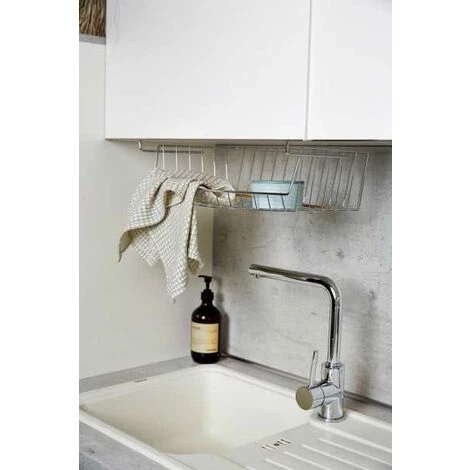 WENKO Panier Suspendu, Rangement Placard Cuisine à Suspendre, Lot De 2, Métal, 45.5x27.5x12.5 Cm, Chromé 4 WENKO Panier Suspendu, Rangement Placard Cuisine à Suspendre, Lot De 2, Métal, 45.5x27.5x12.5 Cm, Chromé – Image 2