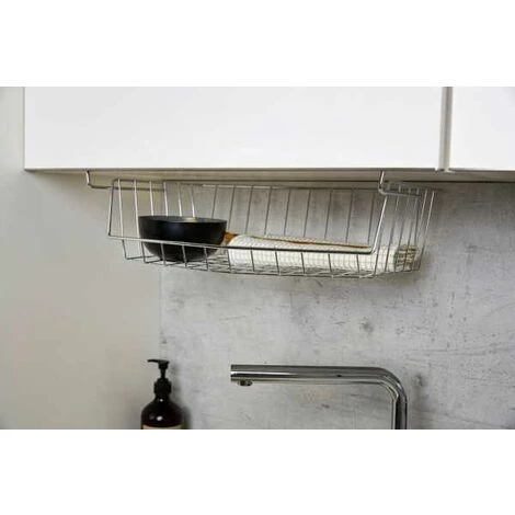 WENKO Panier Suspendu, Rangement Placard Cuisine à Suspendre, Lot De 2, Métal, 45.5x27.5x12.5 Cm, Chromé 5 WENKO Panier Suspendu, Rangement Placard Cuisine à Suspendre, Lot De 2, Métal, 45.5x27.5x12.5 Cm, Chromé – Image 3