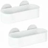 WENKO Etagère Murale Salle De Bain Osimo, Panier De Douche Fixation Sans Perçage Static-Loc®, Lot De 2, Plastique, 27x9,5x12 Cm, Blanc 2 WENKO Etagère Murale Salle De Bain Osimo, Panier De Douche Fixation Sans Perçage Static-Loc®, Lot De 2, Plastique, 27x9,5x12 Cm, Blanc -WENKO Soldes 34038695 1