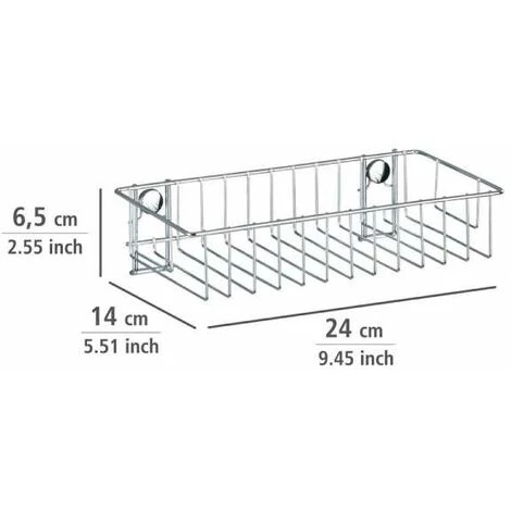 WENKO Etagère Murale Salle De Bain Sans Perçage, Innovation "Vacuum Loc", Classic, Acier Chromé 5 WENKO Etagère Murale Salle De Bain Sans Perçage, Innovation "Vacuum Loc", Classic, Acier Chromé – Image 3