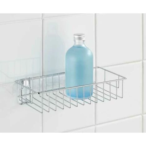WENKO Etagère Murale Salle De Bain Sans Perçage, Innovation "Vacuum Loc", Classic, Acier Chromé 7 WENKO Etagère Murale Salle De Bain Sans Perçage, Innovation "Vacuum Loc", Classic, Acier Chromé – Image 5