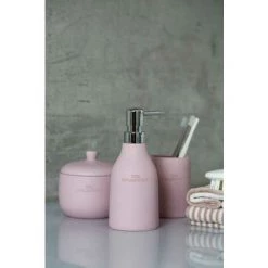 WENKO Set Accessoires Salle De Bain, Gobelet Brosse à Dent, Distributeur Savon Liquide, The Collection, Rose -WENKO Soldes 34038711 3