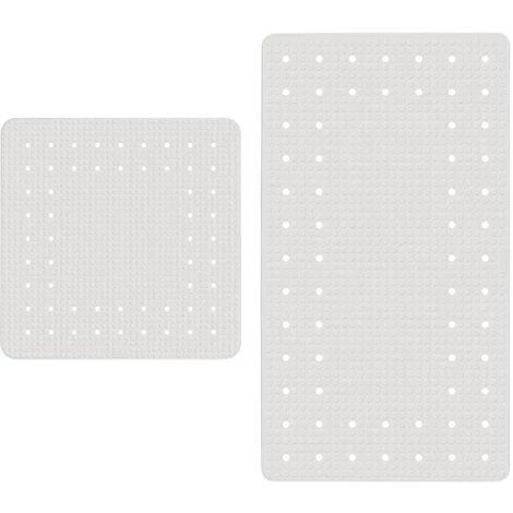 WENKO Tapis Antidérapant Baignoire Et Tapis De Douche Antidérapant, Mirasol, Blanc, Lot De 2 3 WENKO Tapis Antidérapant Baignoire Et Tapis De Douche Antidérapant, Mirasol, Blanc, Lot De 2