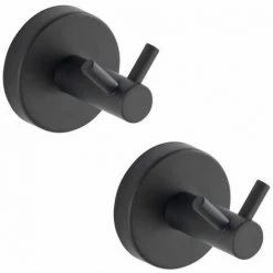 WENKO Crochet Porte Manteau-Porte Serviette Mural, Double, Rond, Solution Sans Perçage, Innovation "Vacuum Loc Plus", Lot De 4