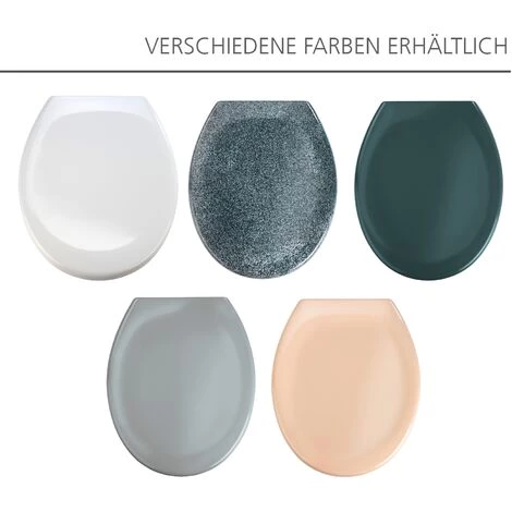 WENKO Abattant WC Avec Frein De Chute, Abattant WC Original Effet Granit, Fixation Acier, 37,5x44,6 Cm, Lot De 2 éponges Offertes 6 WENKO Abattant WC Avec Frein De Chute, Abattant WC Original Effet Granit, Fixation Acier, 37,5x44,6 Cm, Lot De 2 éponges Offertes – Image 4