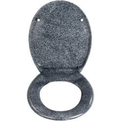 WENKO Abattant WC Avec Frein De Chute, Abattant WC Original Effet Granit, Fixation Acier, 37,5x44,6 Cm, Lot De 2 éponges Offertes 11 WENKO Abattant WC Avec Frein De Chute, Abattant WC Original Effet Granit, Fixation Acier, 37,5x44,6 Cm, Lot De 2 éponges Offertes -WENKO Soldes 34038754 5