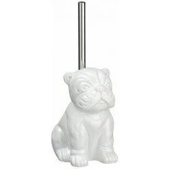 WENKO Brosse WC Bulldog En Céramique - 15 X 69 X 20 - Blanc