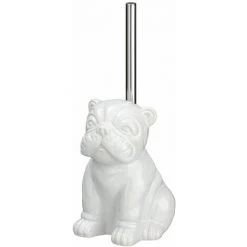 WENKO Brosse WC Bulldog En Céramique - 15 X 69 X 20 - Blanc -WENKO Soldes 34058702 3