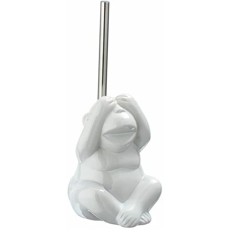 WENKO Brosse WC Monkey Dark En Céramique - 15 X 69 X 20 - Blanc 3 WENKO Brosse WC Monkey Dark En Céramique - 15 X 69 X 20 - Blanc