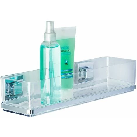 WENKO Etagère Maxi En Acier Inox Quadro - 38.5 X 8.5 X 14.5 - Transparent 4 WENKO Etagère Maxi En Acier Inox Quadro - 38.5 X 8.5 X 14.5 - Transparent – Image 2