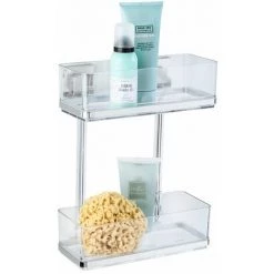 WENKO Etagère Murale En Acier Inox Quadro 2 Niveaux - 25.5 X 32.5 X 14 - Transparent 7 WENKO Etagère Murale En Acier Inox Quadro 2 Niveaux - 25.5 X 32.5 X 14 - Transparent -WENKO Soldes 34083991 3