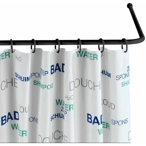 WENKO Barre D'angle Universelle En Aluminium - 2 X 90 - Noir 3 WENKO Barre D'angle Universelle En Aluminium - 2 X 90 - Noir