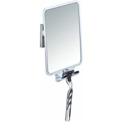 WENKO Miroir Anti-buée Quadro - 14 X 19.5 X 8 - Argent -WENKO Soldes 34084007 3