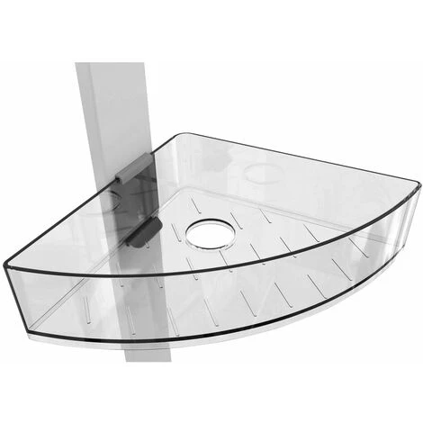 WENKO Valet De Douche D'angle Premium Avec 2 étagères - 20 X 71 X 21 - Argent 5 WENKO Valet De Douche D'angle Premium Avec 2 étagères - 20 X 71 X 21 - Argent – Image 3