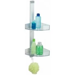 WENKO Valet De Douche D'angle Premium Avec 2 étagères - 20 X 71 X 21 - Argent 9 WENKO Valet De Douche D'angle Premium Avec 2 étagères - 20 X 71 X 21 - Argent -WENKO Soldes 34084009 4