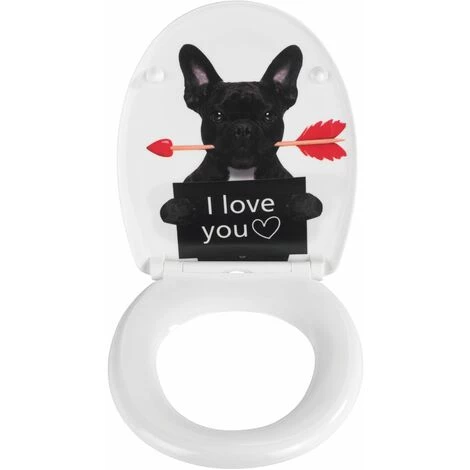 WENKO Abattant WC Guilty Dog - 38 X 45 - Noir 3 WENKO Abattant WC Guilty Dog - 38 X 45 - Noir