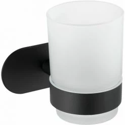 WENKO Porte-gobelet Uno Orea En Acier Inox - 10 X 9.5 X 10 - Noir