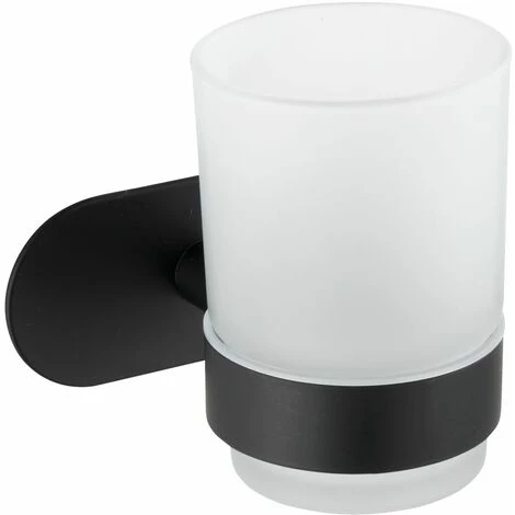 WENKO Porte-gobelet Uno Orea En Acier Inox - 10 X 9.5 X 10 - Noir 3 WENKO Porte-gobelet Uno Orea En Acier Inox - 10 X 9.5 X 10 - Noir