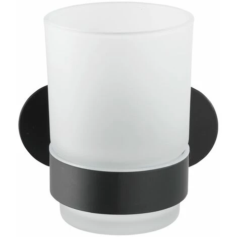 WENKO Porte-gobelet Uno Orea En Acier Inox - 10 X 9.5 X 10 - Noir 4 WENKO Porte-gobelet Uno Orea En Acier Inox - 10 X 9.5 X 10 - Noir – Image 2