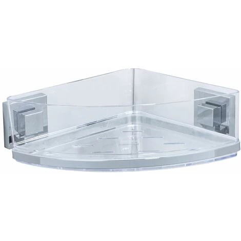 WENKO Etagère D'angle En Acier Inox Quadro - 28 X 8.5 X 19.5 - Argent 3 WENKO Etagère D'angle En Acier Inox Quadro - 28 X 8.5 X 19.5 - Argent