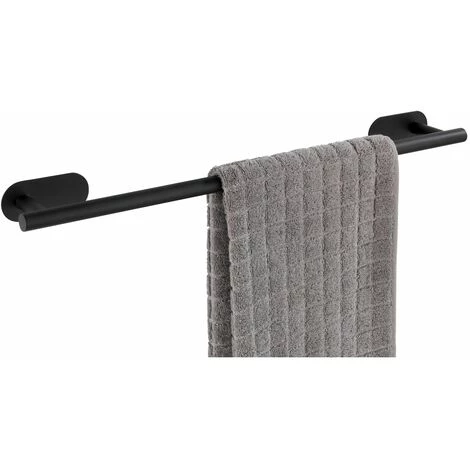 WENKO Barre Porte-serviette Uno Orea En Acier Inox - 60 X 4.5 X 7 - Noir 5 WENKO Barre Porte-serviette Uno Orea En Acier Inox - 60 X 4.5 X 7 - Noir – Image 3
