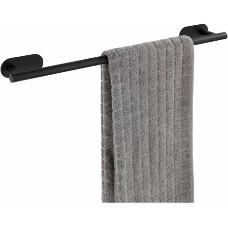 WENKO Barre Porte-serviette Uno Orea En Acier Inox - 60 X 4.5 X 7 - Noir 6 WENKO Barre Porte-serviette Uno Orea En Acier Inox - 60 X 4.5 X 7 - Noir – Image 4