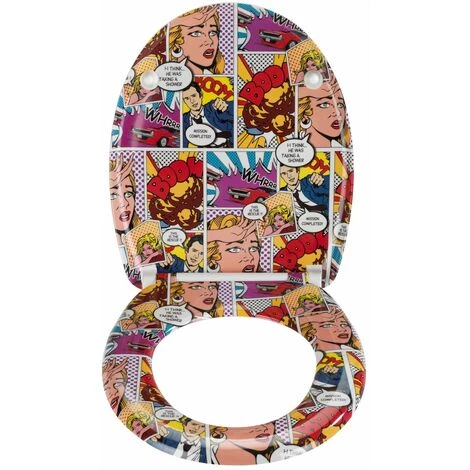 WENKO Abattant WC Pop-Art - 38 X 45 - Rouge 3 WENKO Abattant WC Pop-Art - 38 X 45 - Rouge