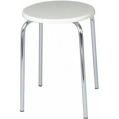 WENKO Tabouret Pour Salle De Bain - 32 X 42.5 - Blanc