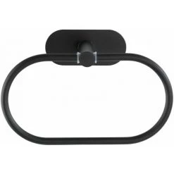 WENKO Anneau Porte-serviette Orea En Acier Inox - 20.5 X 12.5 X 7.5 - Noir -WENKO Soldes 34084045 2