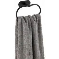 WENKO Anneau Porte-serviette Orea En Acier Inox - 20.5 X 12.5 X 7.5 - Noir -WENKO Soldes 34084045 4