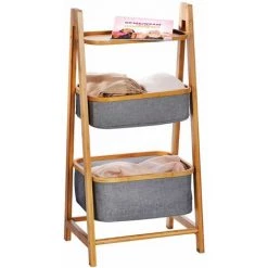 WENKO Étagère Bahari à 2 Paniers - 44 X 91 X 34 - Gris 7 WENKO Étagère Bahari à 2 Paniers - 44 X 91 X 34 - Gris -WENKO Soldes 34084046 3