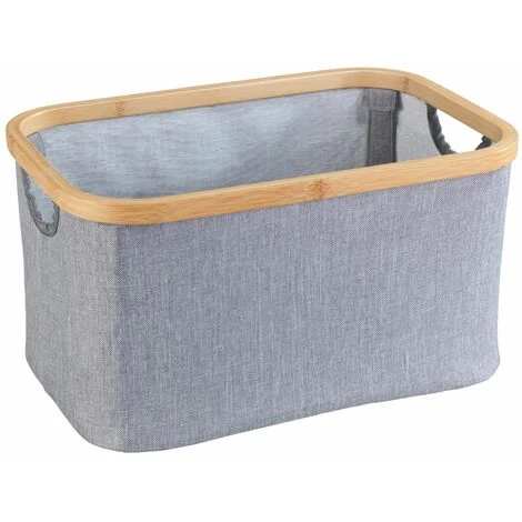 WENKO Panier à Rangement Bahari Pliable - 20 L. - 38 X 26 X 20 - Gris 3 WENKO Panier à Rangement Bahari Pliable - 20 L. - 38 X 26 X 20 - Gris