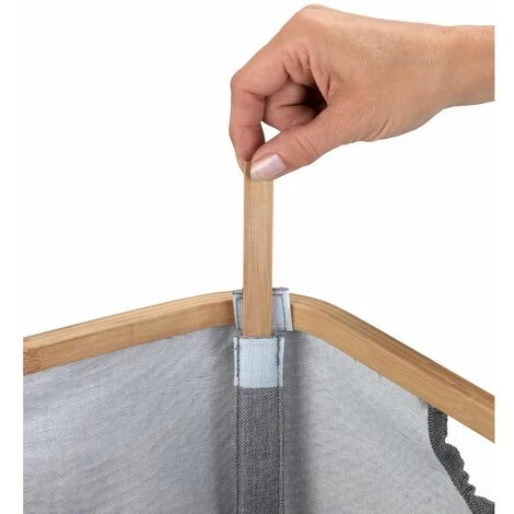 WENKO Panier à Rangement Bahari Pliable - 20 L. - 38 X 26 X 20 - Gris 6 WENKO Panier à Rangement Bahari Pliable - 20 L. - 38 X 26 X 20 - Gris – Image 4