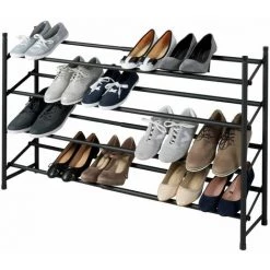 WENKO Étagère à Chaussures Antiglissante Hero Extensible, Pour 24 Paires De Chaussures - 62-115 X 68 X 23 - Noir 9 WENKO Étagère à Chaussures Antiglissante Hero Extensible, Pour 24 Paires De Chaussures - 62-115 X 68 X 23 - Noir -WENKO Soldes 34084049 4