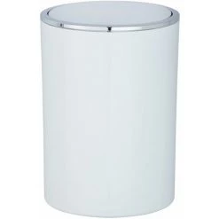 WENKO Poubelle à Couvercle Oscillant Inca - 18.5 X 25.5 - Blanc
