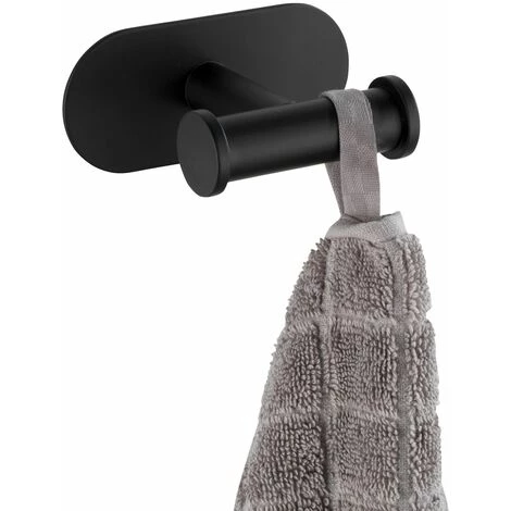 WENKO Crochet Duo Orea En Acier Inox - 10 X 4.5 X 6.5 - Noir 5 WENKO Crochet Duo Orea En Acier Inox - 10 X 4.5 X 6.5 - Noir – Image 3