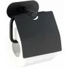 WENKO Dérouleur Papier WC Avec Couvercle Orea En Acier Inox - Noir - 14 X 12.5 X 7 - Noir 1 WENKO Dérouleur Papier WC Avec Couvercle Orea En Acier Inox - Noir - 14 X 12.5 X 7 - Noir -WENKO Soldes 34084054 1