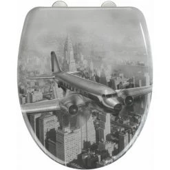 WENKO Abattant WC Old-Time Plane - 38 X 45 - Gris 6 WENKO Abattant WC Old-Time Plane - 38 X 45 - Gris -WENKO Soldes 34084056 2