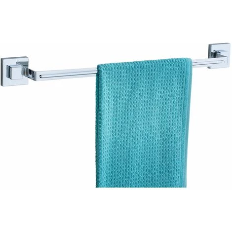 WENKO Barre Porte-serviettes Quadro - 60.5 X 6 X 5 - Argent 6 WENKO Barre Porte-serviettes Quadro - 60.5 X 6 X 5 - Argent – Image 4
